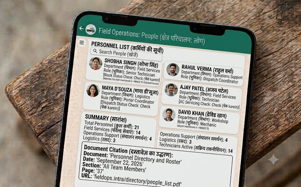 A roster showing people, departments and roles